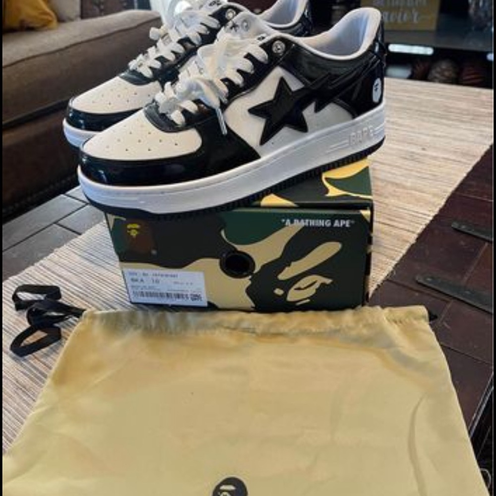Bapesta Black and White MEN